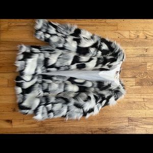 Faux fur coat!